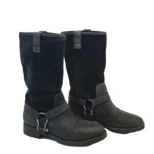 SPERRY Top Sider Dylan Style Black/Suede Boots In Sz 6